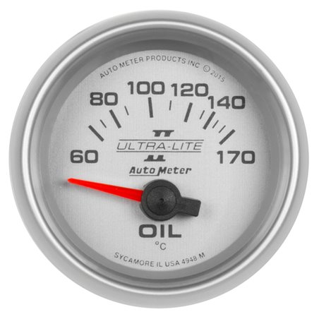 Autometer Ultra-Lite II Gauge Oil Temp 2 1/16in 60-170f Electric Ultra-Lite II