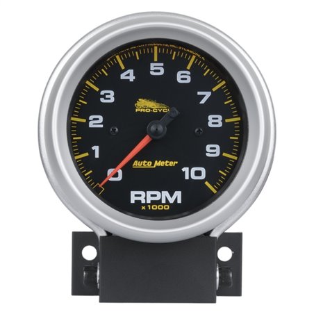 Autometer Pro-Cycle Gauge Tach 3 3/4in 10K Rpm 2 & 4 Cylinder Black Pro-Cycle