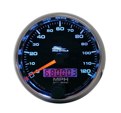 Autometer Pro-Cycle Gauge Speedo 2 5/8in 120 Mph Elec Black