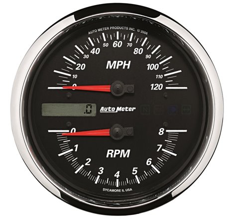 Autometer Pro-Cycle Gauge Tach/Speedo 4 1/2in 8K Rpm/120 Mph Black