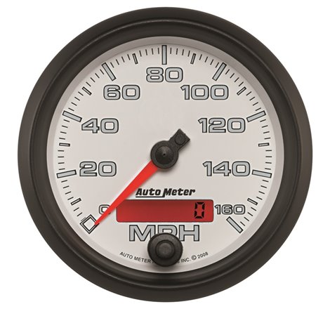 Autometer Pro-Cycle Gauge Speedometer 3 3/8in 160Mph Elec. Programmable White