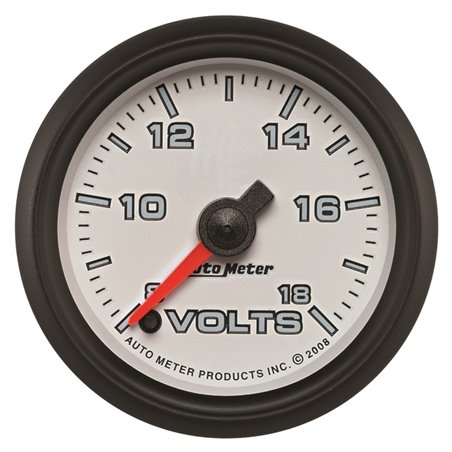 Autometer Pro-Cycle Gauge Voltmeter 2 1/16in 18V Digital Stepper Motor White