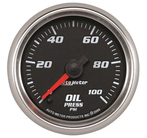 Autometer Pro-Cycle Gauge Oil Pressure 2 1/16in 100psi Digital Stepper Motor Black