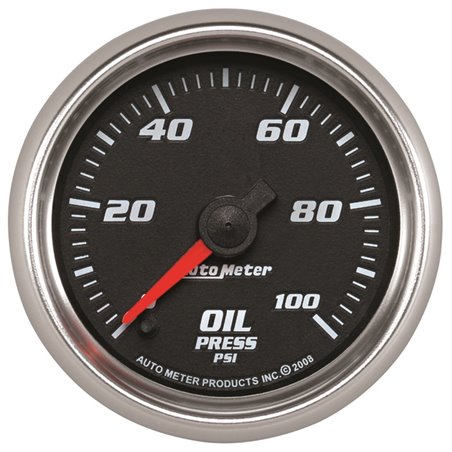 Autometer Pro-Cycle Gauge Oil Pressure 2 1/16in 100psi Digital Stepper Motor Black