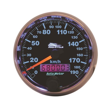 Autometer Pro-Cycle Gauge Speedo 2 5/8in 190 Kmh Elec Black