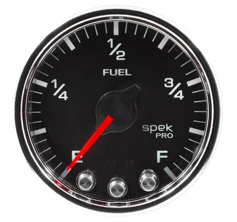 Autometer Spek-Pro Gauge Fuel Level 2 1/16in 0-270 Programmable Blk/Chrm