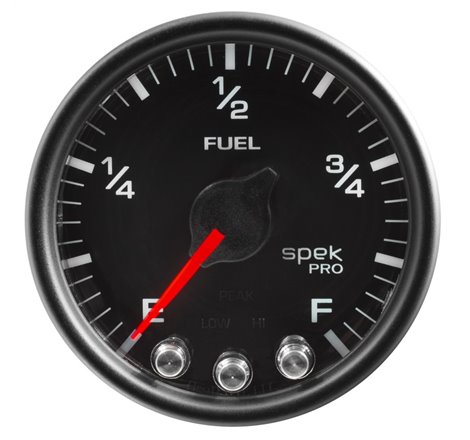 Autometer Spek-Pro Gauge Fuel Level 2 1/16in 0-270 Programmable Blk/Blk