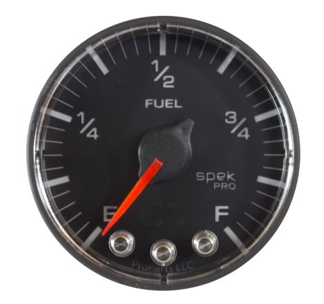 Autometer Spek-Pro Gauge Fuel Level 2 1/16in 0-270 Programmable Blk/Blk