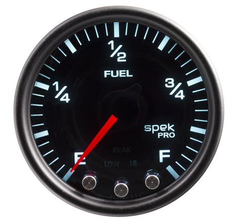 Autometer Spek-Pro Gauge Fuel Level 2 1/16in 0-270 Programmable Blk/Smoke/Blk