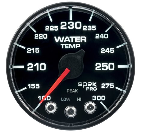 Autometer Spek-Pro - Nascar 2-1/16in Water Temp 100- 300F Bfb Ecu