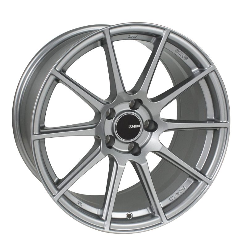 Enkei TS10 18x8.5 45mm Offset 5x100 Bolt Pattern 72.6mm Bore Dia Grey Wheel