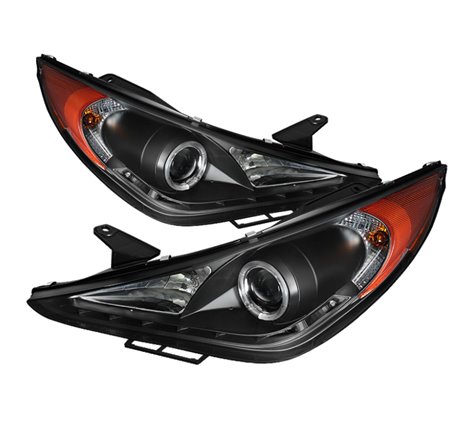 Spyder Hyundai Sonata 11-13 Projector ( Not Fit Hybrid )- LED Halo DRL Blk PRO-YD-HYSON11-DRL-BK