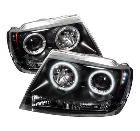 Spyder Jeep Grand Cherokee 99-04 Projector Headlights CCFL Halo LED Blk - PRO-YD-JGC99-CCFL-BK