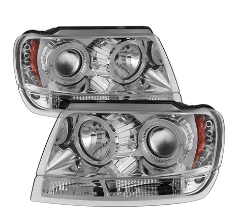 Spyder Jeep Grand Cherokee 99-04 Projector Headlights LED Halo LED Chrm - PRO-YD-JGC99-HL-C