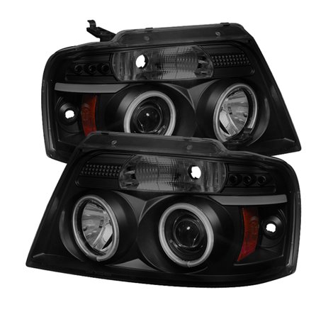 Spyder Ford F150 04-08 Projector Headlights V 2 CCFL Halo LED Blk Smke PRO-YD-FF15004-CCFL-G2-BSM