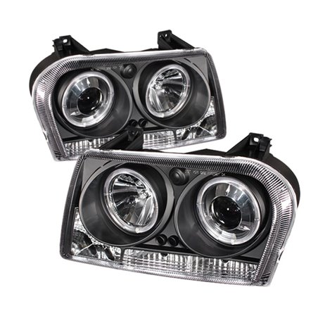 Spyder Chrysler 300 05-08 Projector Headlights LED Halo LED Blk (Not Included) PRO-YD-C305-HL-BK