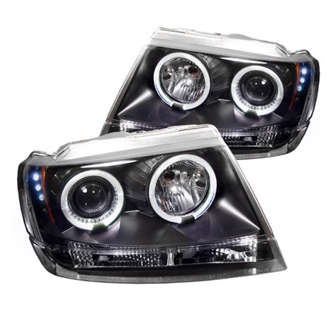 Spyder Jeep Grand Cherokee 99-04 Projector Headlights LED Halo LED Blk - PRO-YD-JGC99-HL-BK