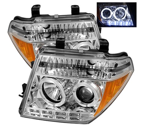 Spyder Nissan Frontier 05-08 Projector Headlights LED Halo LED Chrm PRO-YD-NF05-HL-C