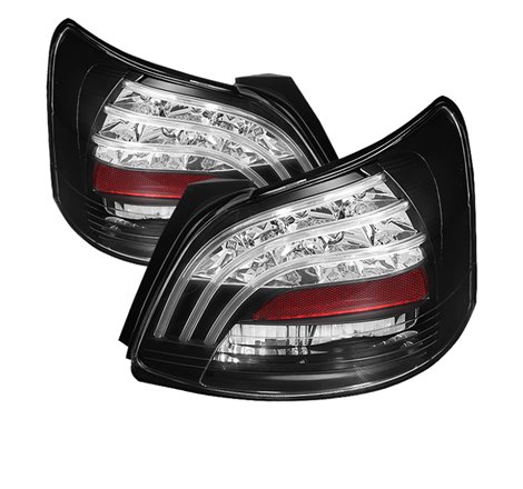 Spyder Toyota Yaris 07-09 4Dr LED Tail Lights Blk ALT-YD-TYA074D-LED-BK