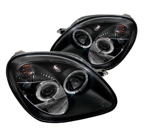 Spyder Mercedes Benz SLK 98-04 1PC Projector Halogen Model- LED Halo Blk PRO-YD-MBSLK98-1PC-HL-BK