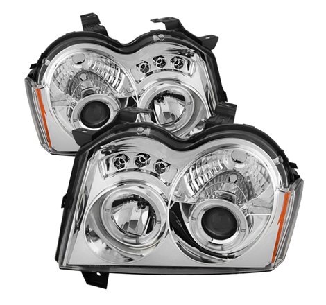 Spyder Jeep Grand Cherokee 05-07 Projector Headlights LED Halo LED Chrm Low 9006 PRO-YD-JGC05-HL-C