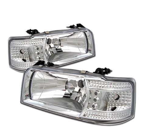 Spyder Ford F150 92-96/Ford Bronco 92-96 1PC LED ( LEDs)Crystal Headlights Chrm HD-YD-FB92-1PC-C