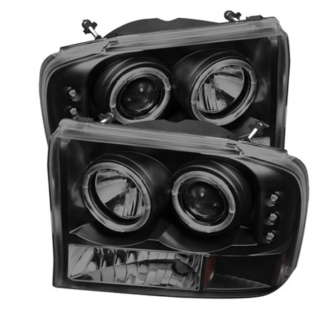 Spyder Ford F250 Super Duty 99-04 Projector Version 2 LED Halo LED Blk Smke PRO-YD-FF25099-1P-G2-BSM