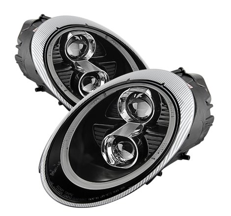 Spyder Porsche 911 05-09 Projector Headlights Xenon/HID Model- DRL LED Blk PRO-YD-P99705-HID-DRL-BK