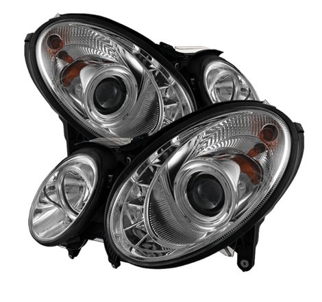 Spyder Mercedes Benz E-Class 07-09 Projector Headlights Halogen - DRL Chrm PRO-YD-MBW21107-DRL-C