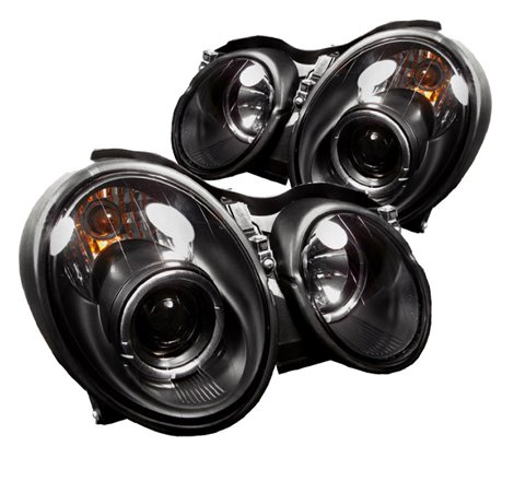 Spyder Mercedes Benz CLK 98-02 Projector Headlights Halogen Model- LED Halo Blk PRO-YD-MBCLK98-HL-BK