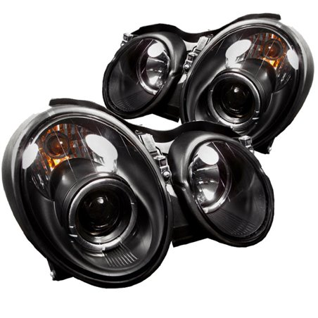 Spyder Mercedes Benz CLK 98-02 Projector Headlights Halogen Model- LED Halo Blk PRO-YD-MBCLK98-HL-BK