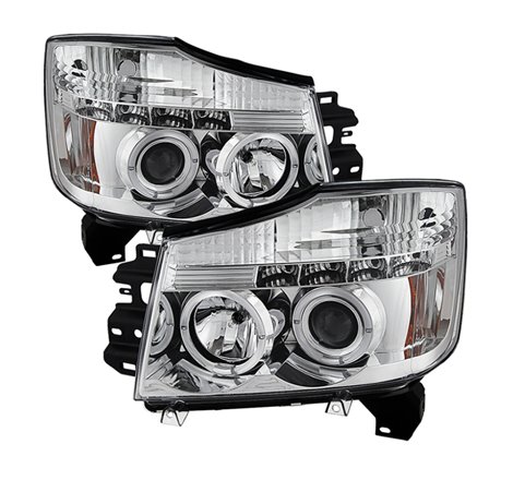 Spyder Nissan Titan 04-14/Armada 04-07 Projector Headlights LED Halo LED Chrm PRO-YD-NTI04-HL-C