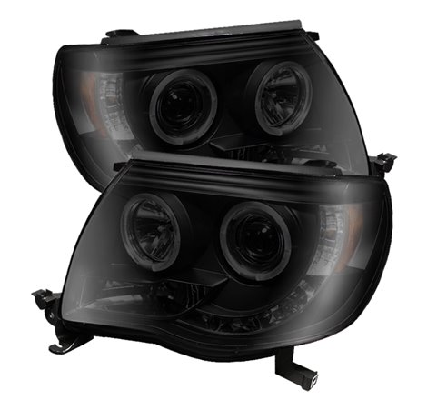 Spyder Toyota Tacoma 05-11 Projector Headlights LED Halo LED Blk Smke PRO-YD-TT05-HL-BSM