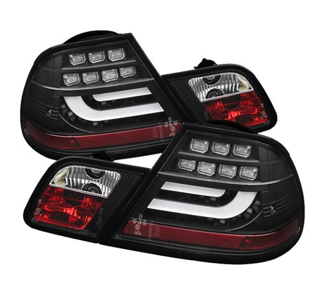 Spyder BMW E46 00-03 2Dr Coupe Light Bar LED Tail Lights Blk ALT-YD-BE4600-LBLED-BK