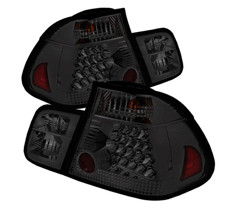 Spyder BMW E46 3-Series 02-05 4Dr Tail Lights Smke ALT-YD-BE4602-4D-LED-SM