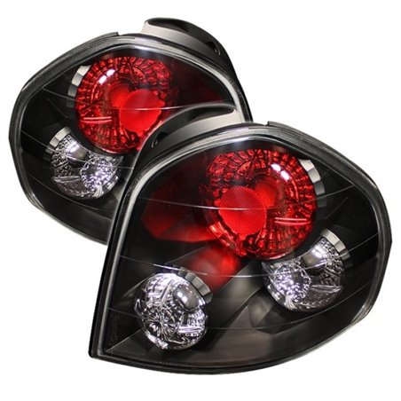 Spyder Hyundai Santa Fe 01-06 (01-04 Model use 3 Bulbs only)Euro Tail Lights Blk ALT-YD-HYSF01-BK