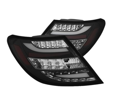 Spyder Mercedes Benz W204 C-Class 11-14 LED Tail Lights - Blk ALT-YD-MBZC11-LED-BK