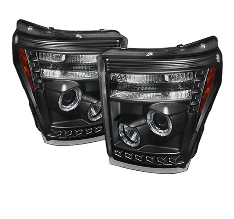 Spyder Ford Super Duty 11-15 Projector Headlights CCFL Halo DRL Blk Low 9006 PRO-YD-FS11-CCFL-BK