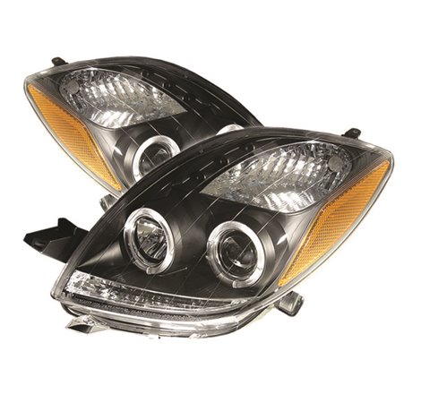 Spyder Toyota Yaris 06-08 2DR Projector Headlights LED Halo- LED Blk PRO-YD-TYA06-HL-BK