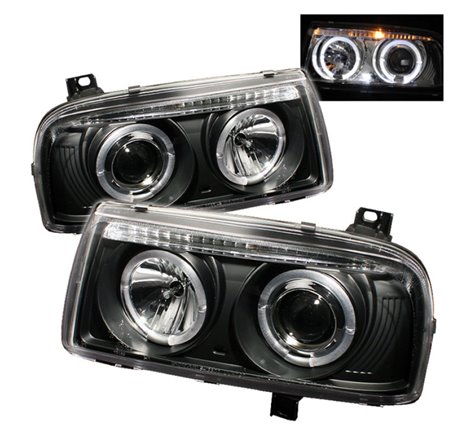 Spyder Volkswagen Jetta III 93-98 Projector Headlights LED Halo Blk High H1 Low H1 PRO-YD-VJ93-HL-BK