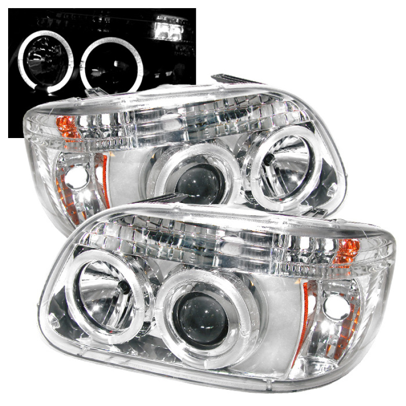 Spyder Ford Explorer 95-01 1PC Projector Headlights LED Halo Chrm PRO-YD-FEXP95-HL-1PC-C