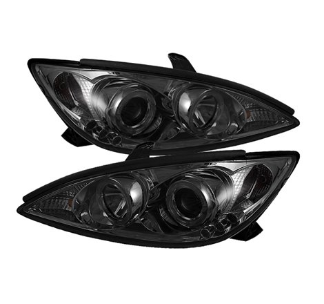 Spyder Toyota Camry 02-06 Projector Headlights LED Halo LED Smoke High H1 Low H1 PRO-YD-TCAM02-HL-SM