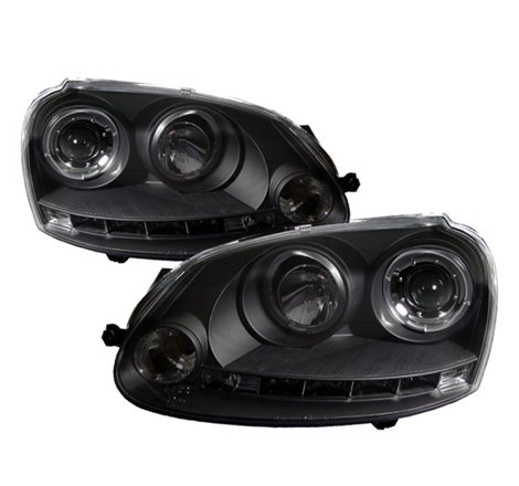 Spyder Volkswagen GTI 06-09/Jetta 06-09 Halogen Model Only - LED Halo DRL Black PRO-YD-VG06-HL-BK