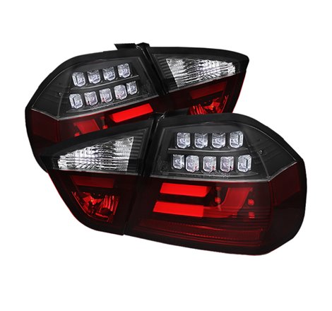 Spyder BMW E90 3-Series 06-08 4Dr LED Indicator LED Tail Lights Blk ALT-YD-BE9006-LBLED-G2-BK