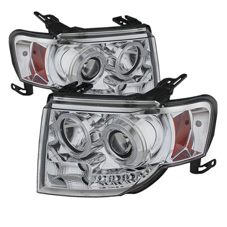 Spyder Ford Escape 08-12 Projector Headlights Halogen Model Only - DRL Chrome PRO-YD-FES08-DRL-C