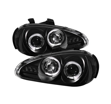 Spyder Mazda MX3 92-96 Projector Headlights LED Halo LED Black High H1 Low H1 PRO-YD-MMX392-HL-BK