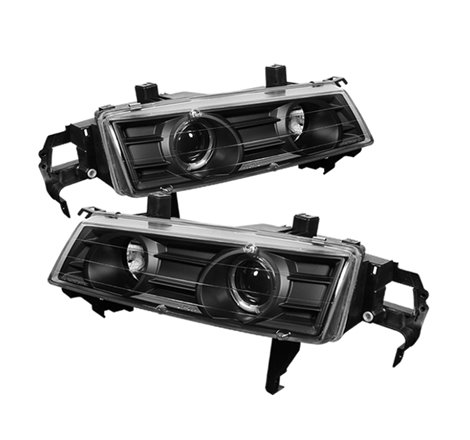 Spyder Honda Prelude 92-96 Projector Headlights LED Halo Black High H1 Low H1 PRO-YD-HP92-BK