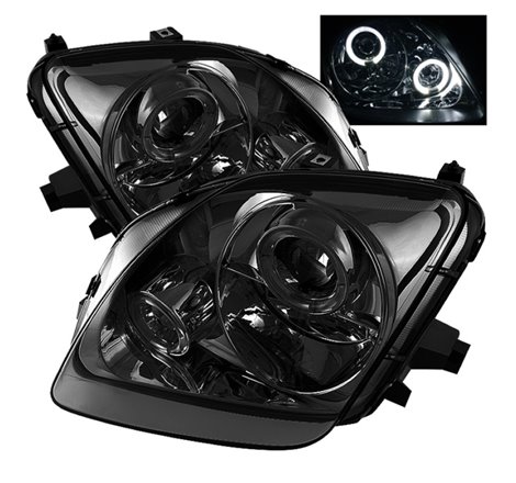 Spyder Honda Prelude 97-01 Projector Headlights LED Halo Smoke High H1 Low H1 PRO-YD-HP97-HL-SM