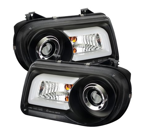 Spyder Chrysler 300C 05-10 Projector Headlights LED DRL Black High/Low H7 PRO-YD-C300C-DRL-BK