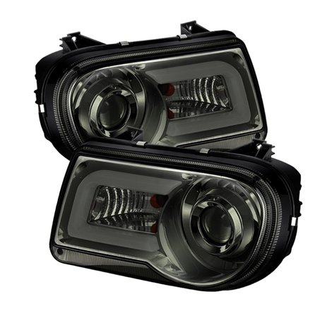 Spyder Chrysler 300C 05-10 Projector Headlights LED DRL Smoke High/Low H7 PRO-YD-C300C-DRL-SM